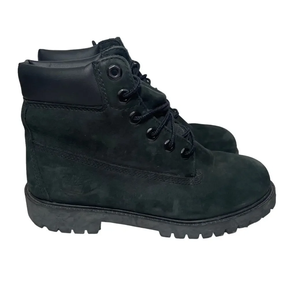 Timberland Black Leather Utility Boots